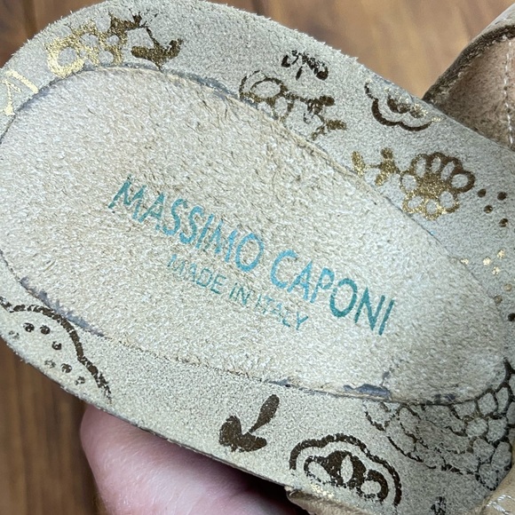 Massimo Caponi  tan leather sandals Womens size 9M - Picture 8 of 10